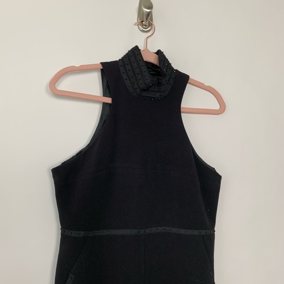 Karl Lagerfeld Black Studded Halter Dress 8 #4680 - Picture 3 of 8